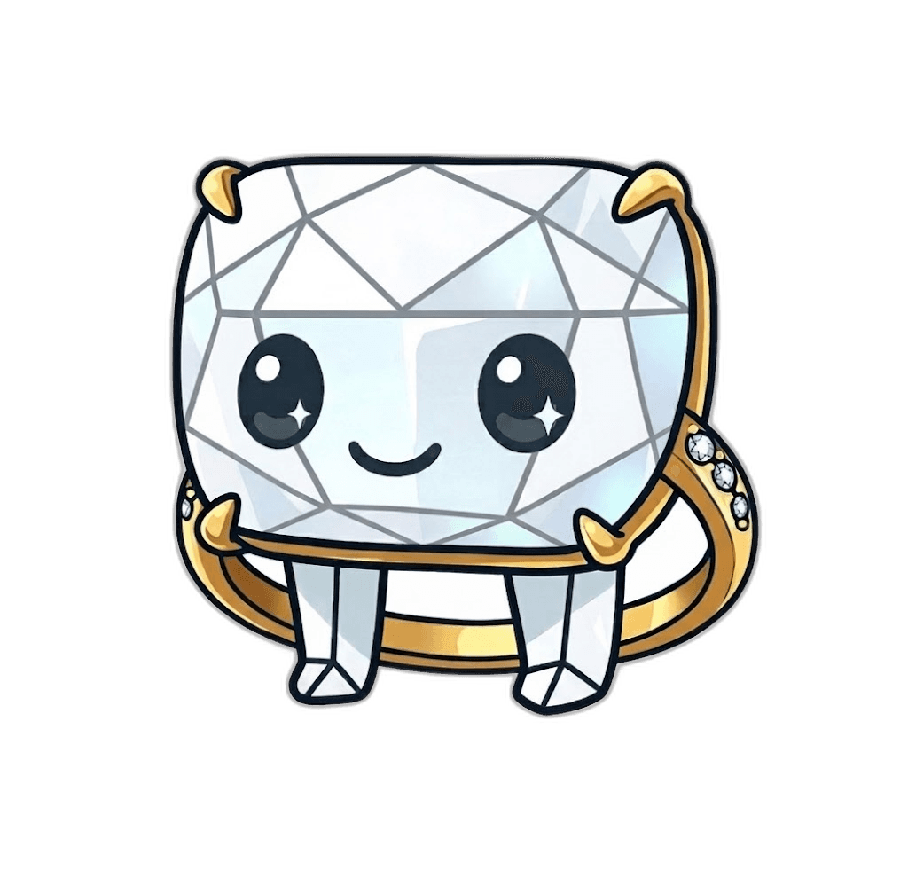Cushion diamond in focus